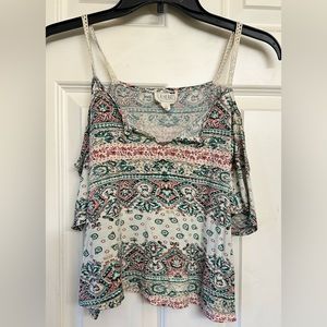 Boho Cold Shoulder Top XS